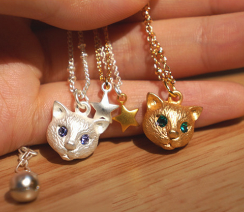 Lovely Little Cat Star Necklace & Pendants