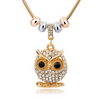 Crystal Love Owl Necklace Design Pendant