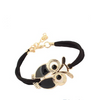 Owl Decoration Faux Leather Charm Bracelet