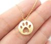 Dog Paw Necklace Print Animal Charm Pendant