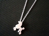 Cute Tiny Poodle Dog Pendant Necklace