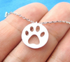 Dog Paw Necklace Print Animal Charm Pendant