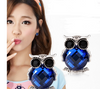 Diamond Rhinestone Crystal Owl Stud Earrings