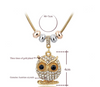 Crystal Love Owl Necklace Design Pendant