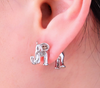 Single Elephant Stud Earrings