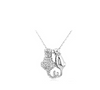 Couple lovers Cats Pendant 18K GP Necklace