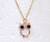 Vintage Retro Shell Owl Drill Collarbone Chain Necklace